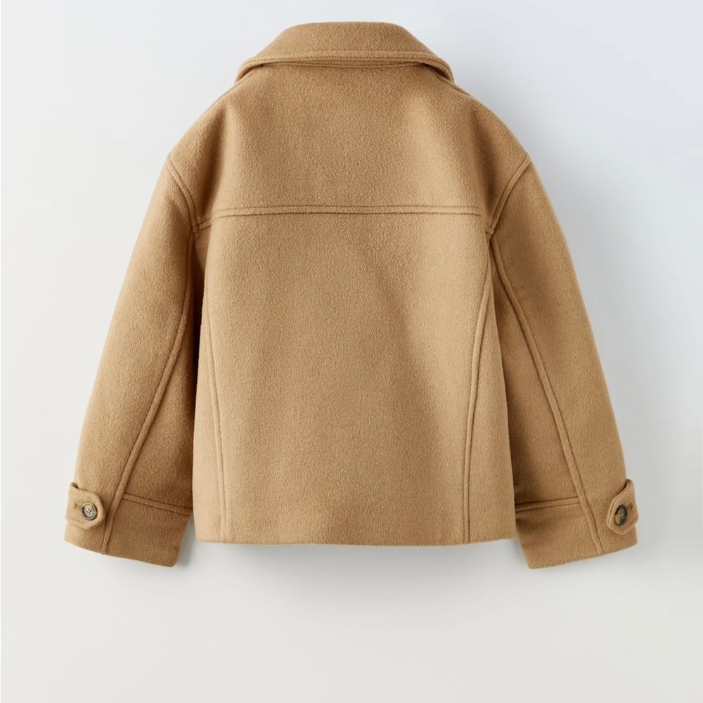 Zara girls size 13-14yrs. 50% wool coat - Picture 2 of 3